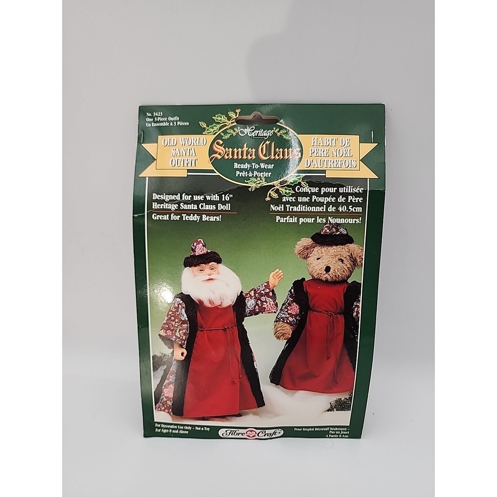 Heritage Santa Claus‎ "Old World 3 Piece Santa Outfit" For Use With 16" Doll
